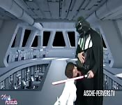 Leia hat von Darth Vader anal gefickt 