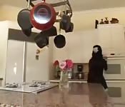 Stunning Latina maid bangs the boss