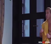 Youmixporn massage turns into hot anal threesome. 