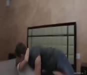 Squirting teen babe hard fucked