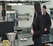 Brunette Teenager Can't Withstand Dick